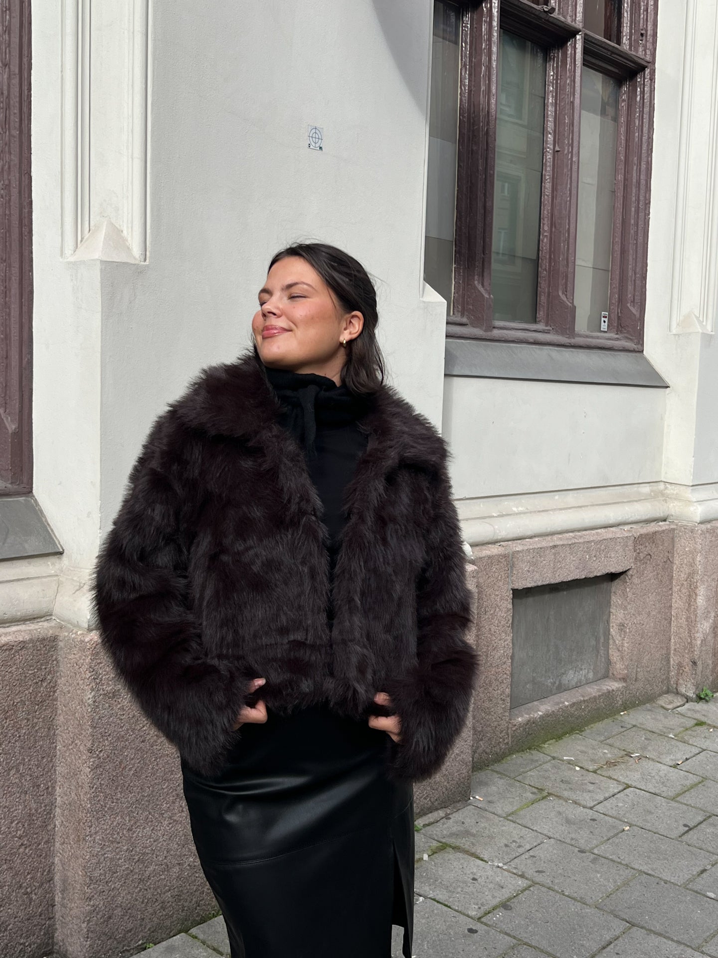 ONLMANNY Faux Fur Jacket - Brun